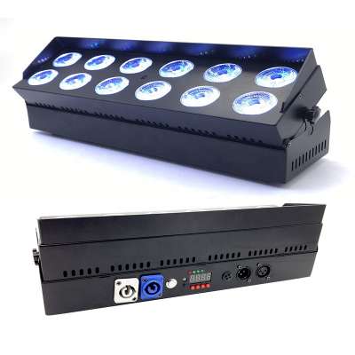 led bar dmx party wash RGBWA 5in1 dmx strobe wash 12pcs 15W led flat bar can